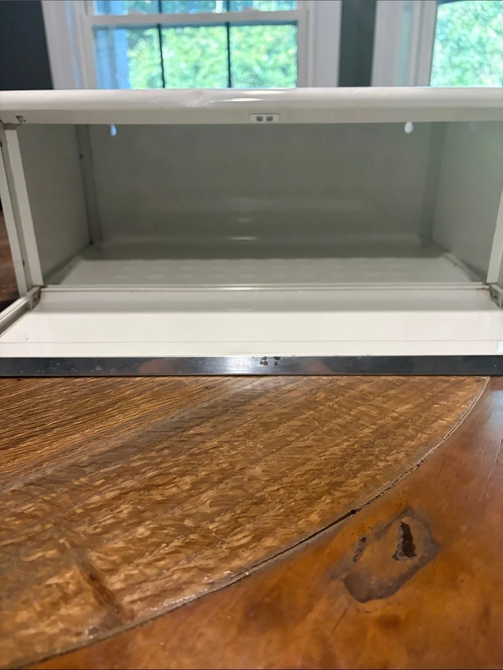 Brabantia Vintage White Metal Bread Box